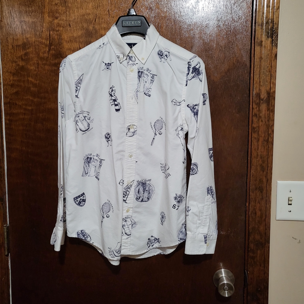 Ralph Lauren - White Patterned Boys Shirt